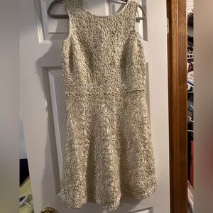 White and gold dress